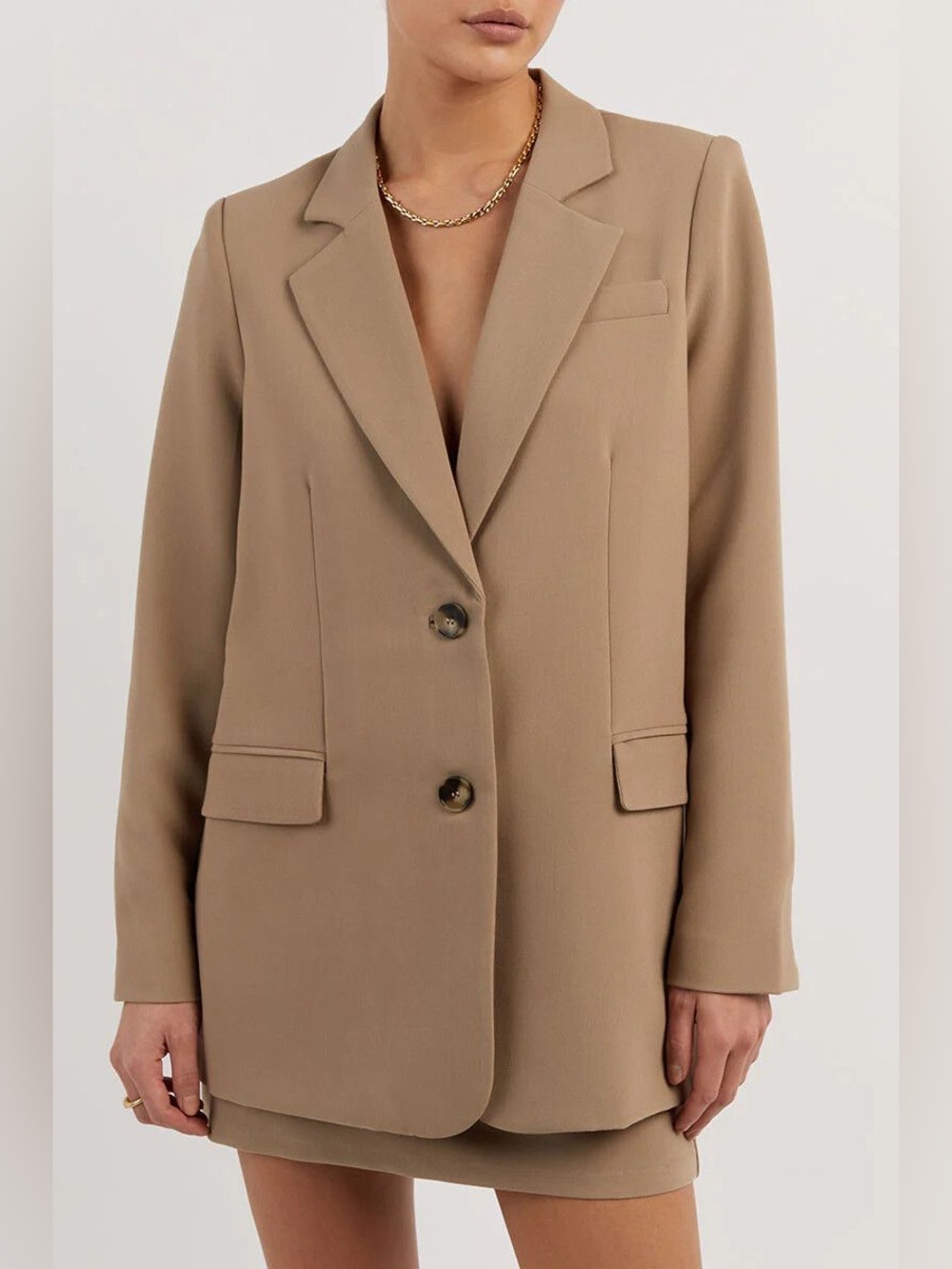 DISSH ROWAN MOCHA OVERSIZED BLAZER - 4 / MOCHA